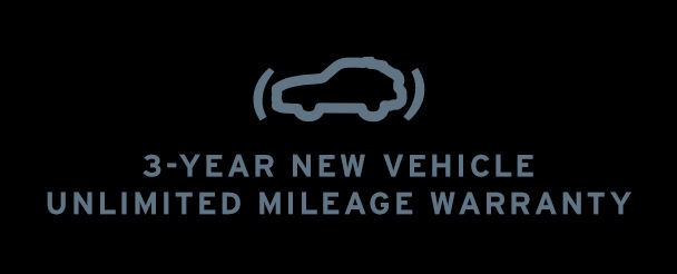 3-YEAR New Vehicle Unlimited Mileage Warranty