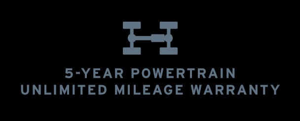 5-YEAR Powertrain Unlimited Mileage Warranty
